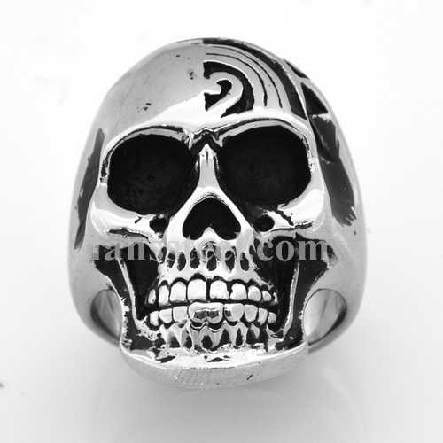 FSR09W11 Chinese Yin Yang  skull ring